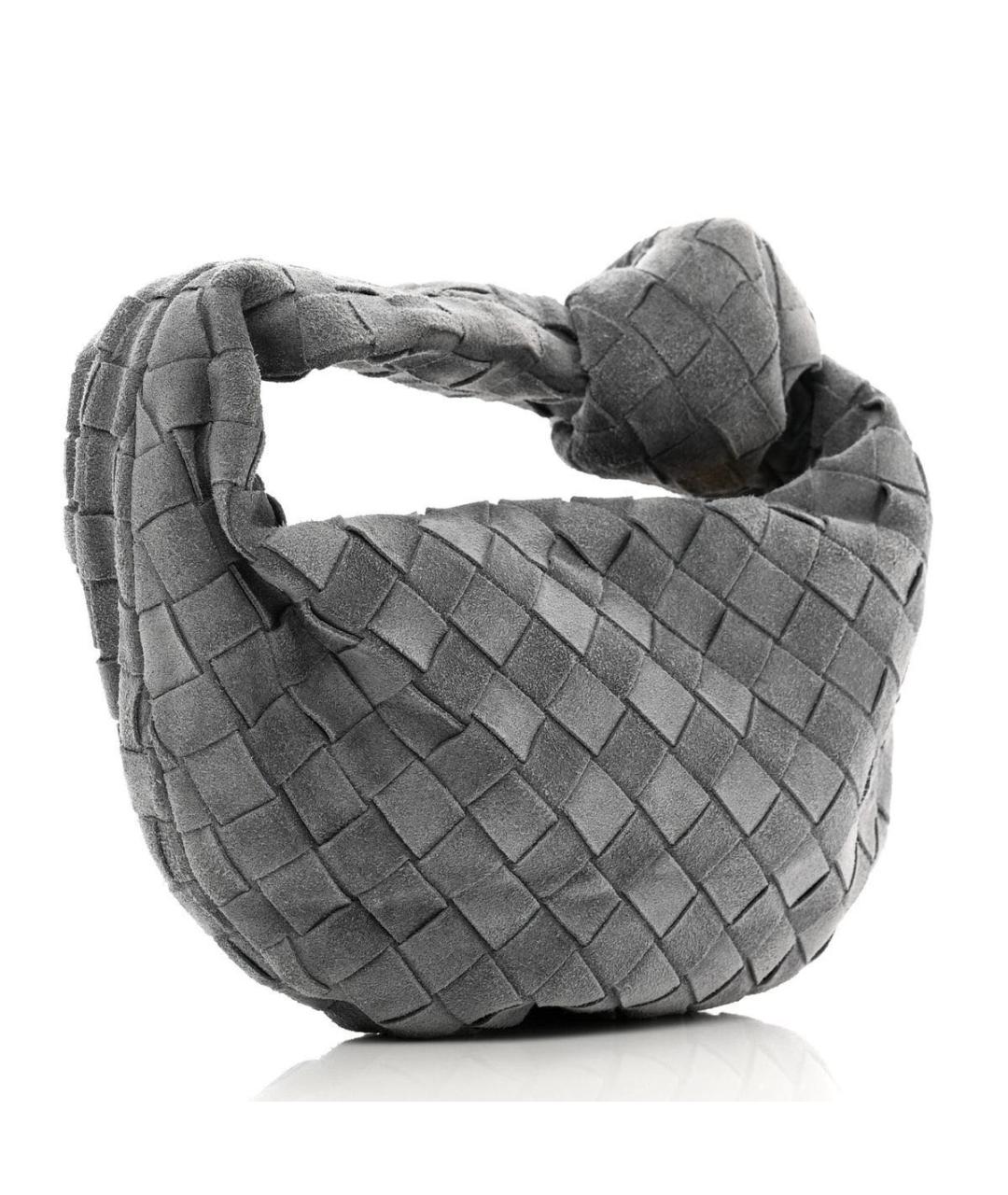 BOTTEGA VENETA Серая замшевая сумка с короткими ручками, фото 2