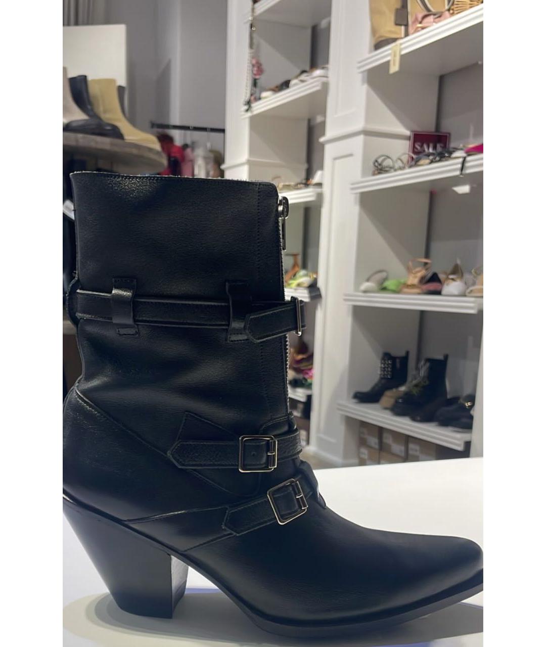 CELINE Черные кожаные ботильоны, фото 3