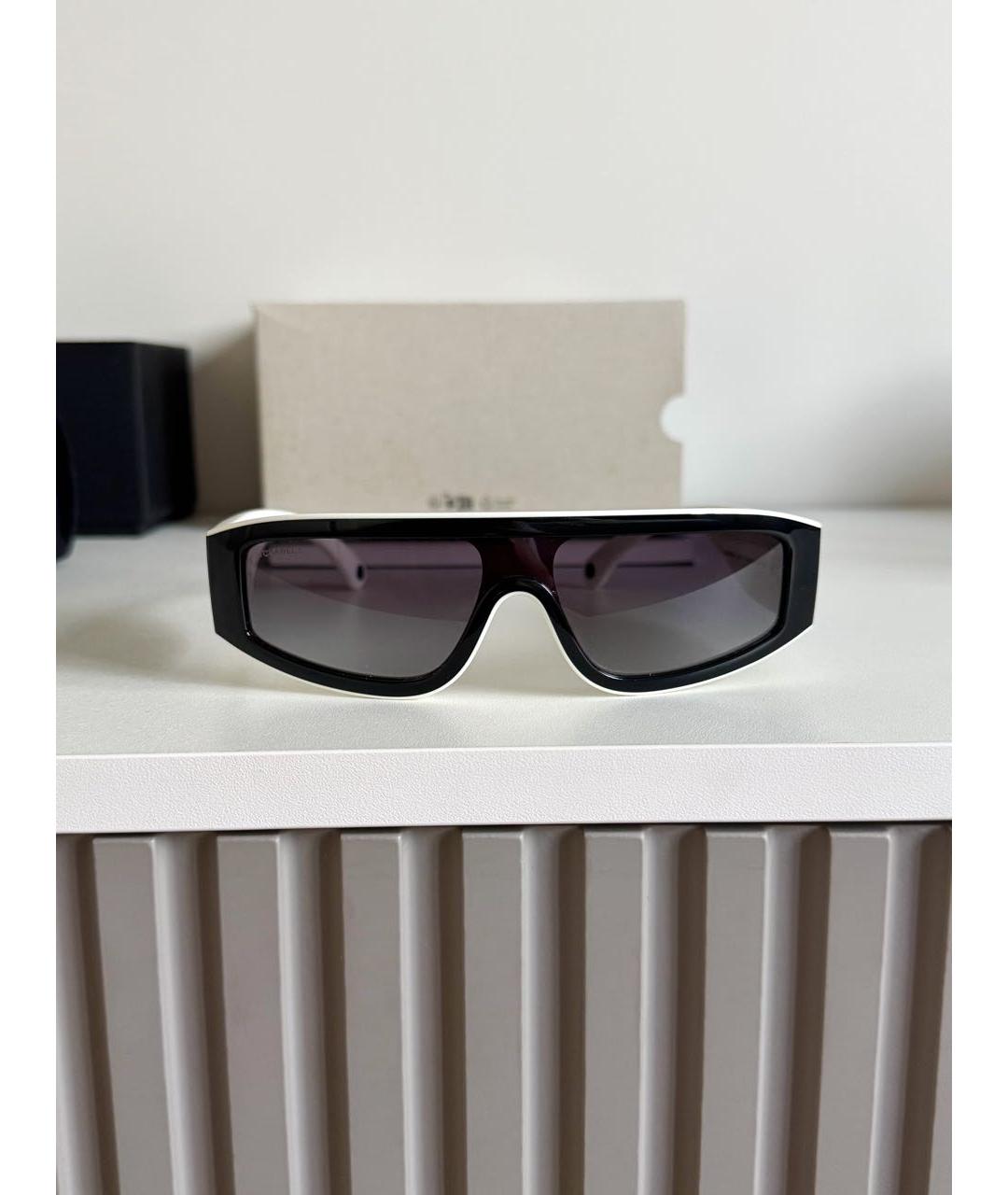 CHANEL Черные пластиковые солнцезащитные очки, фото 4