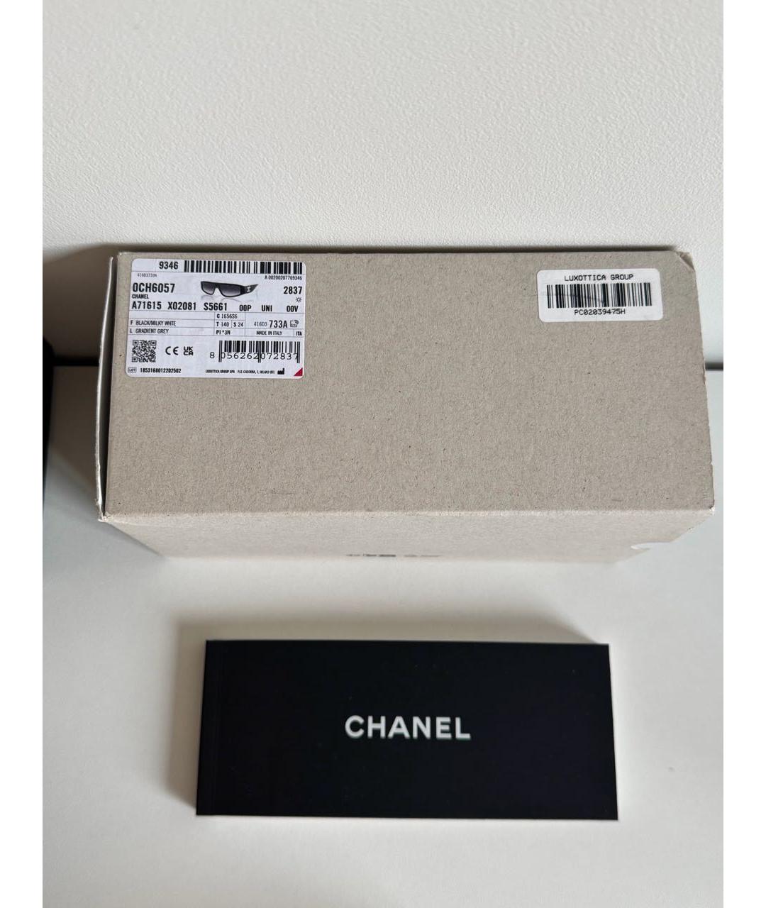 CHANEL Черные пластиковые солнцезащитные очки, фото 8