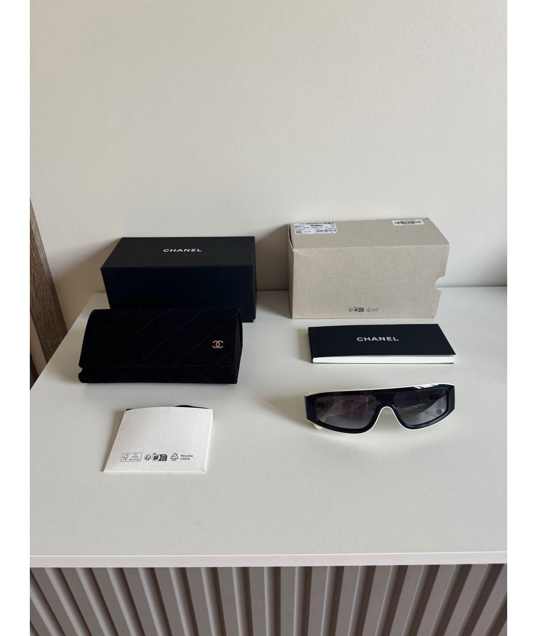 CHANEL Черные пластиковые солнцезащитные очки, фото 2