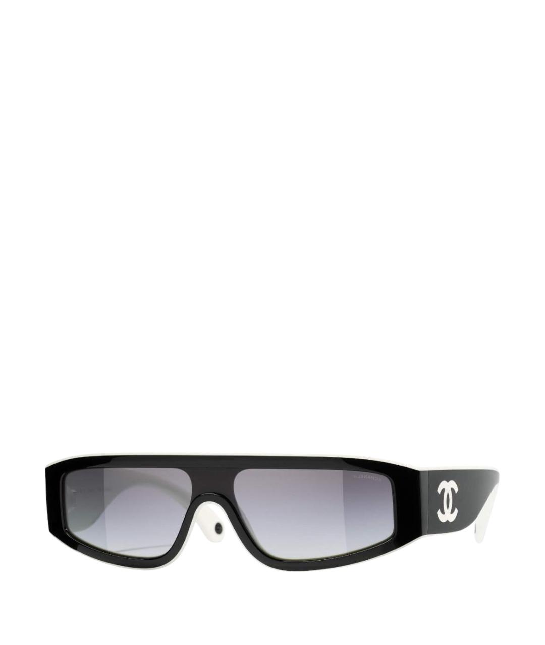 CHANEL Черные пластиковые солнцезащитные очки, фото 1