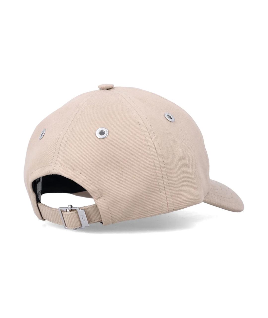 Ami Paris Бежевая хлопковая кепка/бейсболка, фото 2
