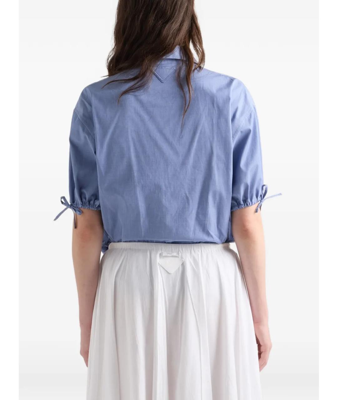 PRADA Синяя хлопковая рубашка, фото 3