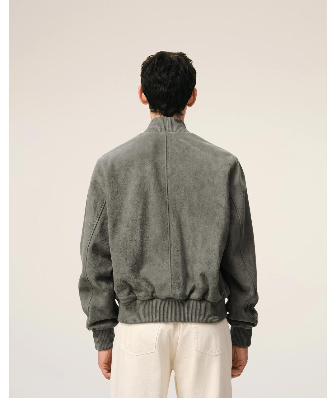 Ami Paris Серая замшевая куртка, фото 3