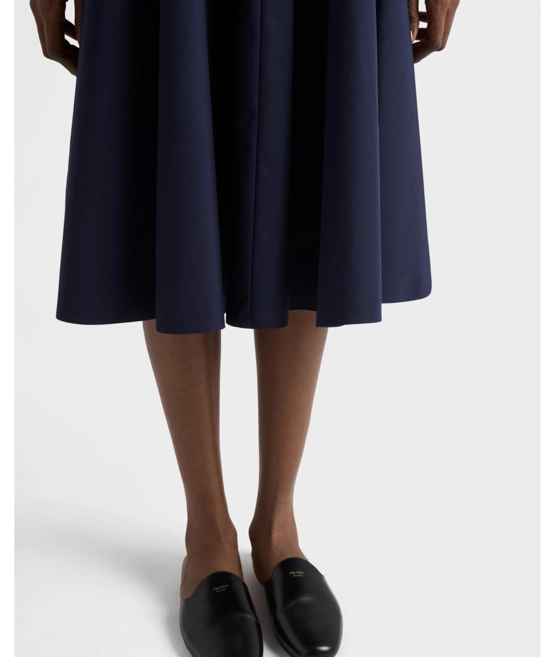 PRADA Темно-синяя юбка миди, фото 6