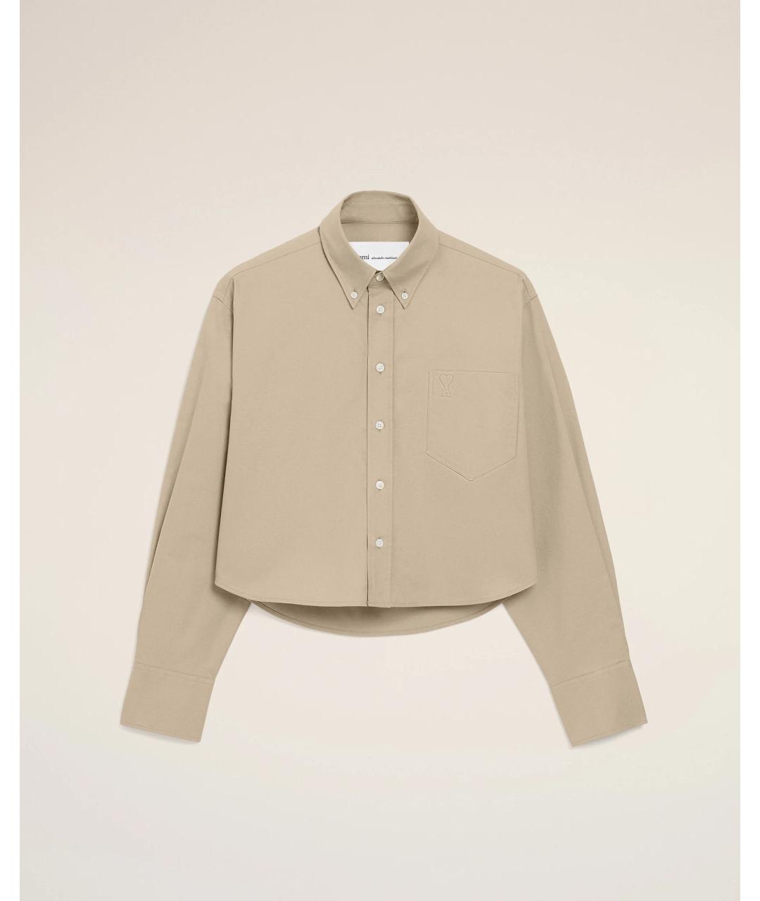 Ami Paris Бежевая хлопковая рубашка, фото 6