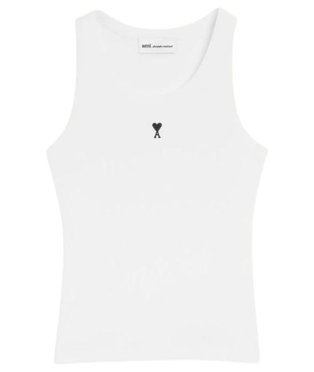 Ami Paris Белая хлопковая майка, фото 1