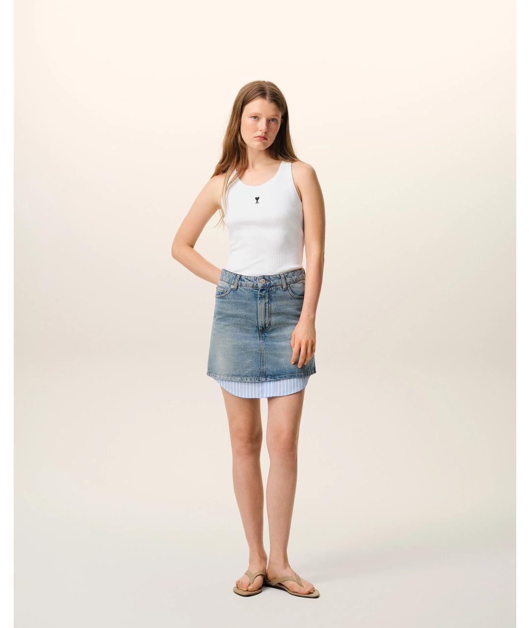 Ami Paris Белая хлопковая майка, фото 2