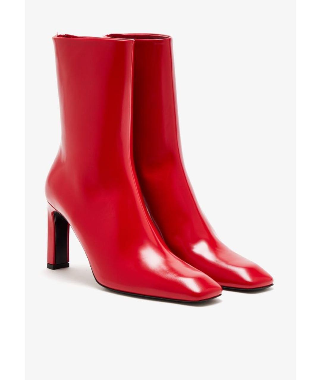 TOTEME Красные кожаные ботильоны, фото 2