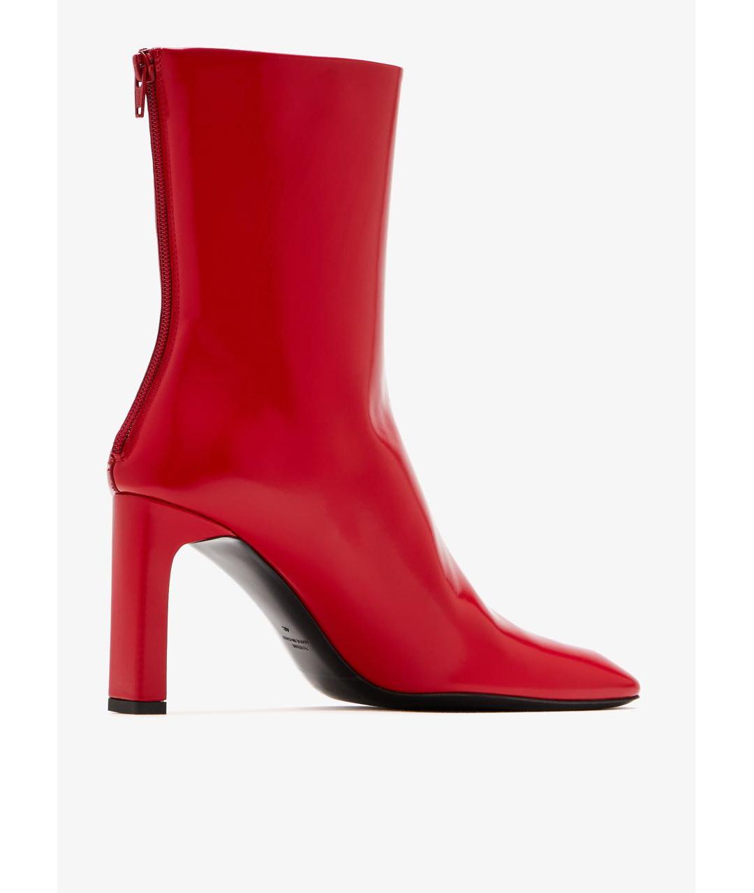 TOTEME Красные кожаные ботильоны, фото 1