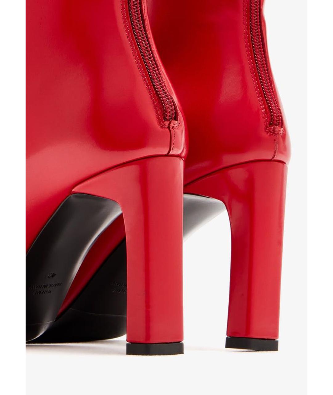 TOTEME Красные кожаные ботильоны, фото 4