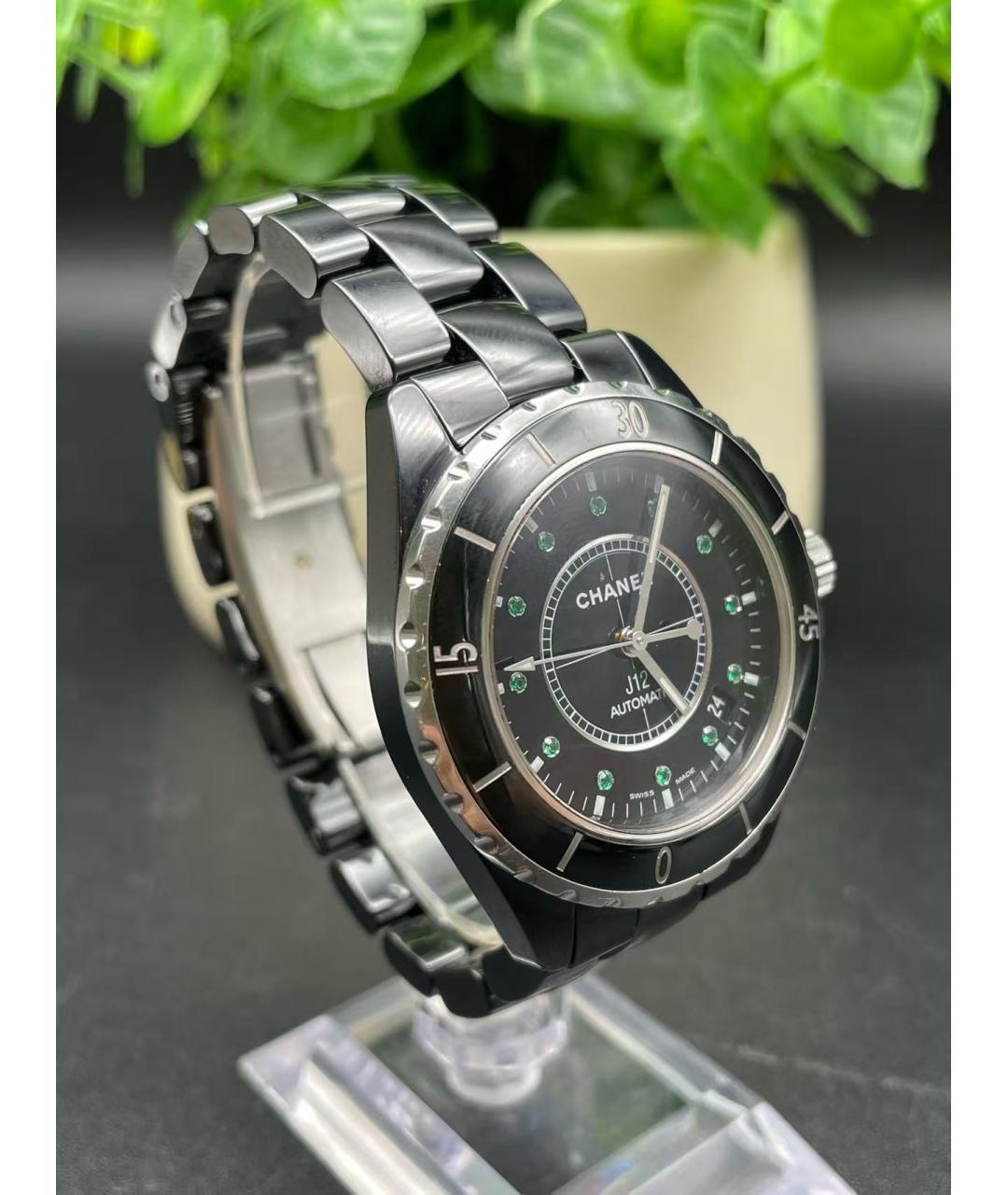 CHANEL Черные керамические часы, фото 5