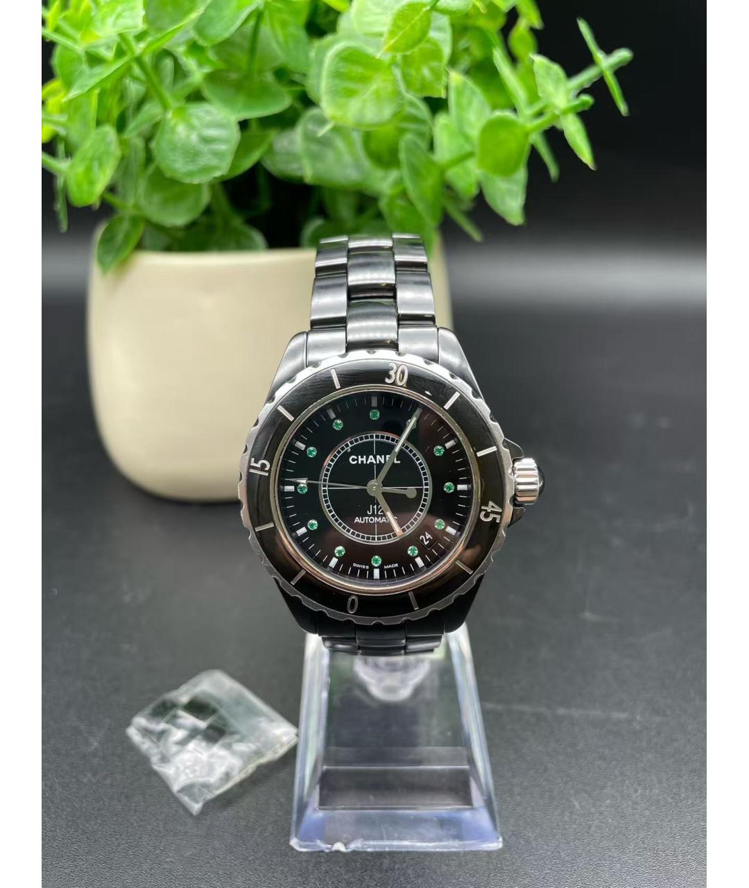 CHANEL Черные керамические часы, фото 3