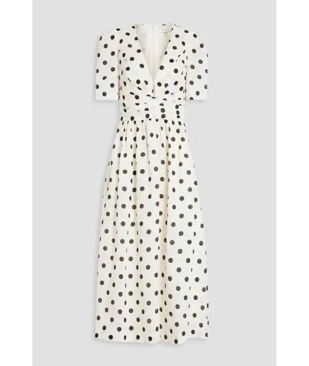 ZIMMERMANN Белое льняное коктейльное платье, фото 4