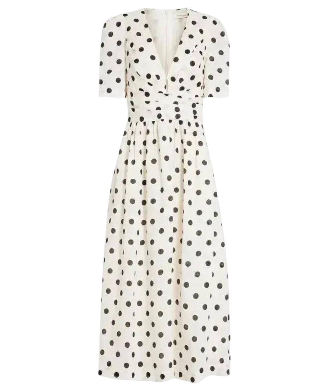 ZIMMERMANN Белое льняное коктейльное платье, фото 1