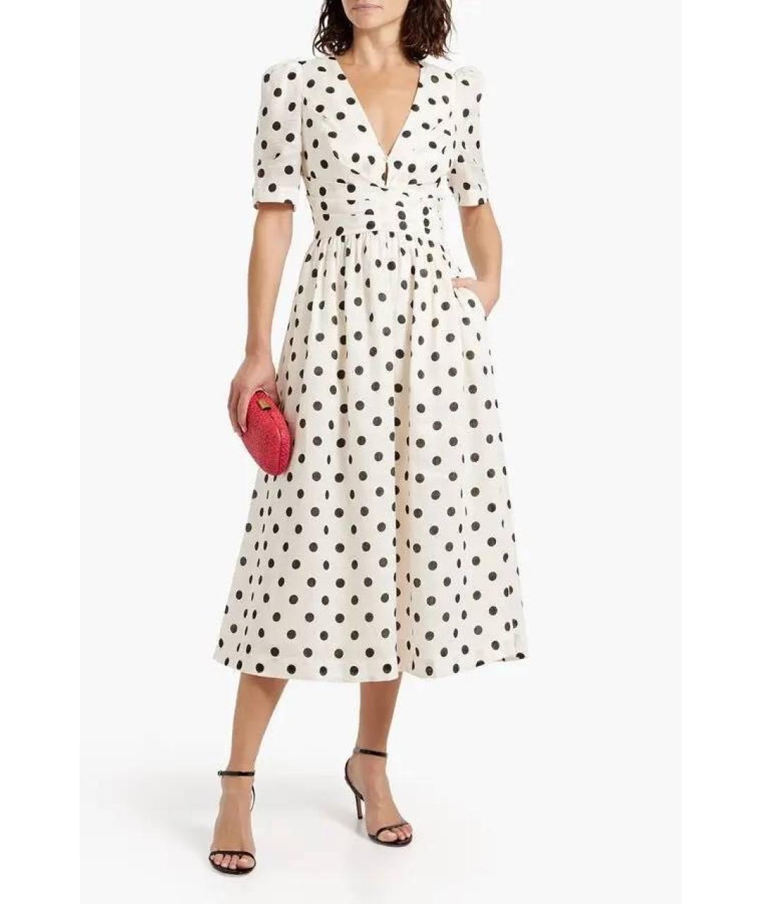 ZIMMERMANN Белое льняное коктейльное платье, фото 2