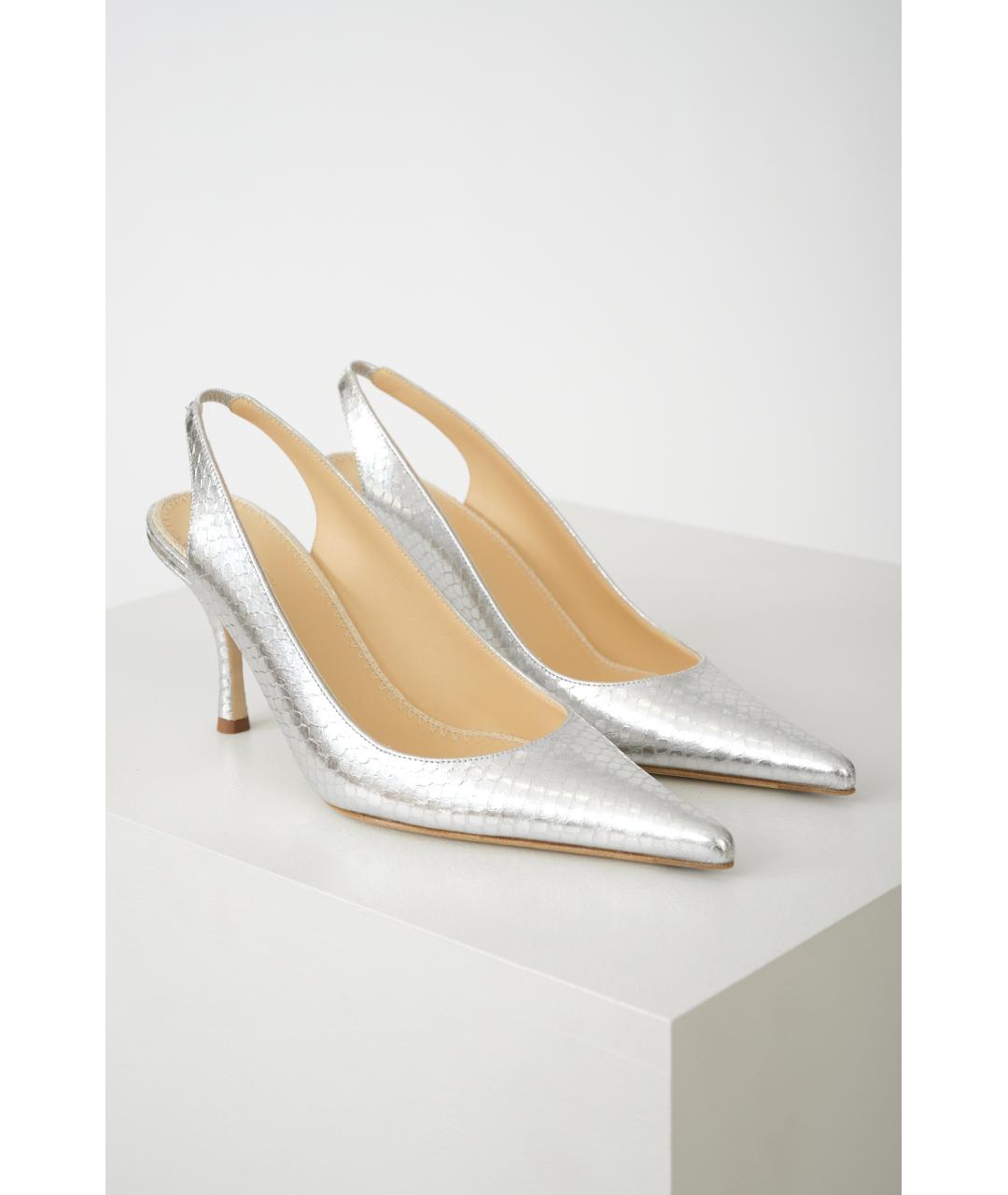MAGDA BUTRYM Серебряные кожаные туфли, фото 2