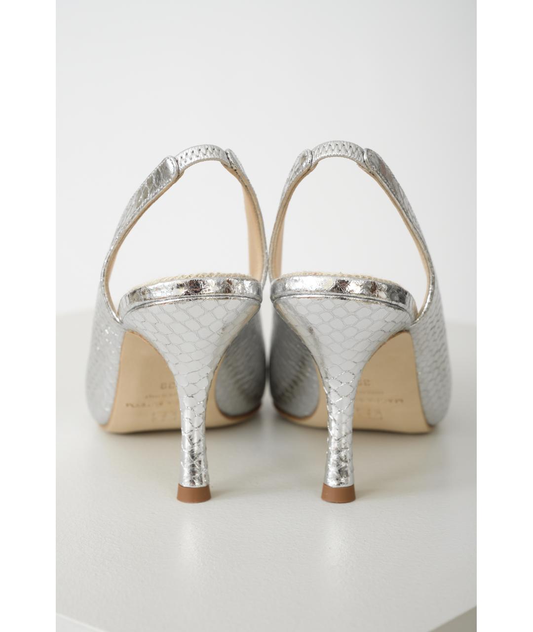 MAGDA BUTRYM Серебряные кожаные туфли, фото 4