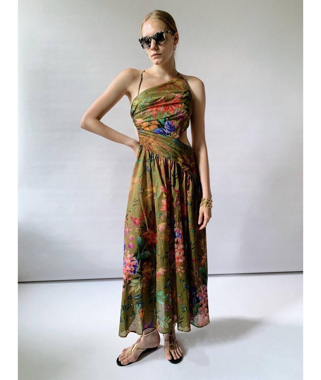 ZIMMERMANN Зеленый хлопковый сарафан, фото 2