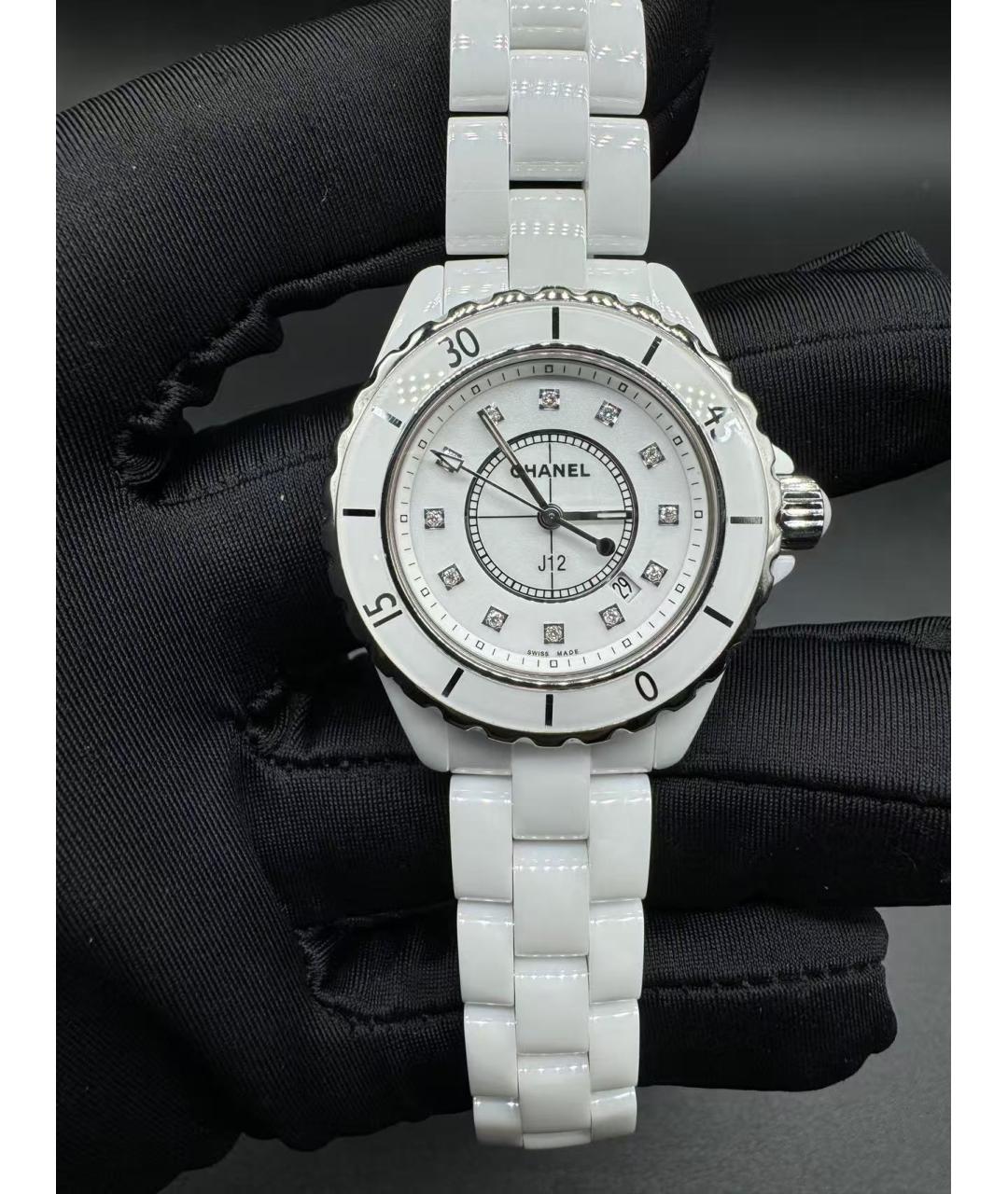CHANEL Белые керамические часы, фото 2
