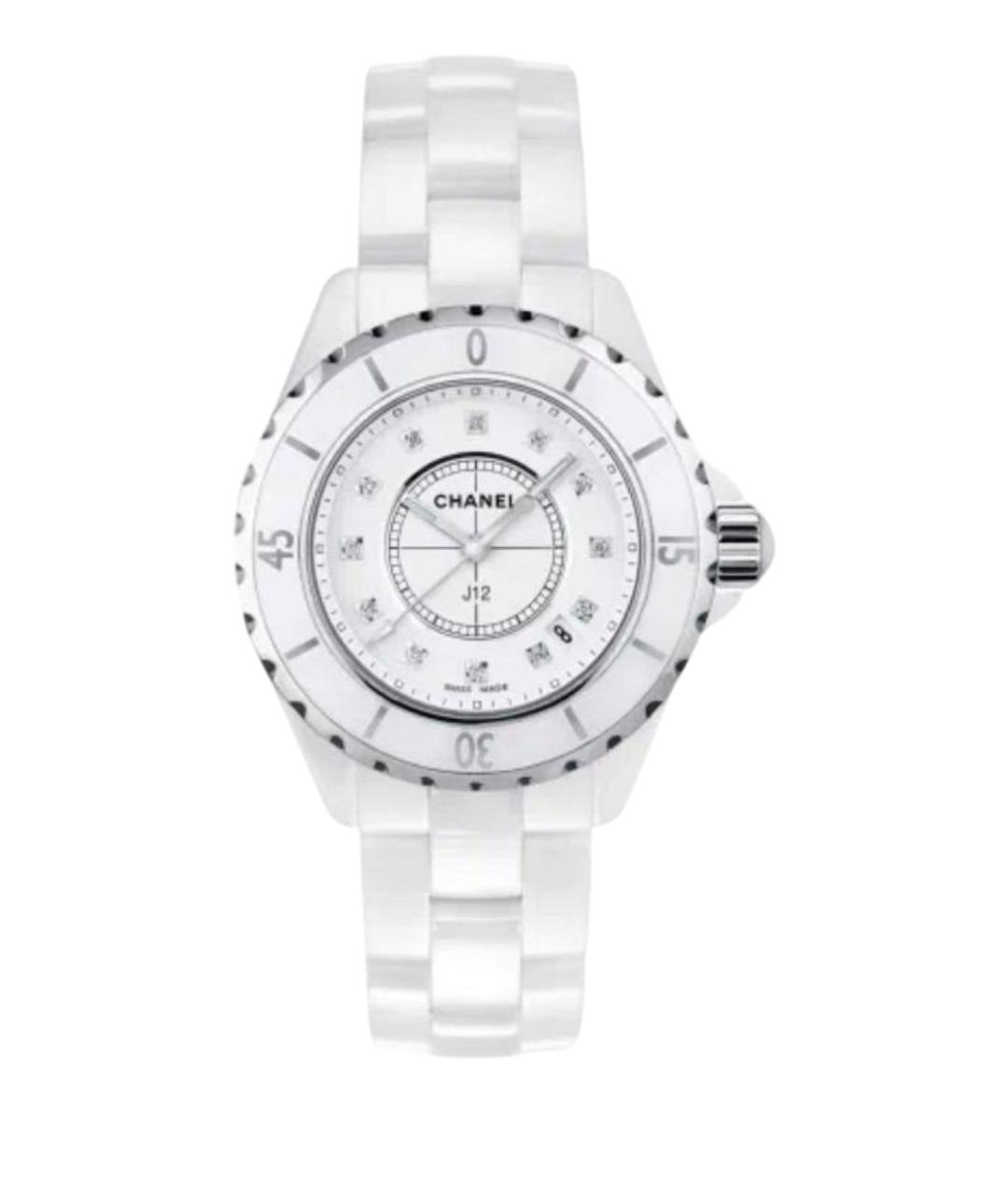 CHANEL Белые керамические часы, фото 1