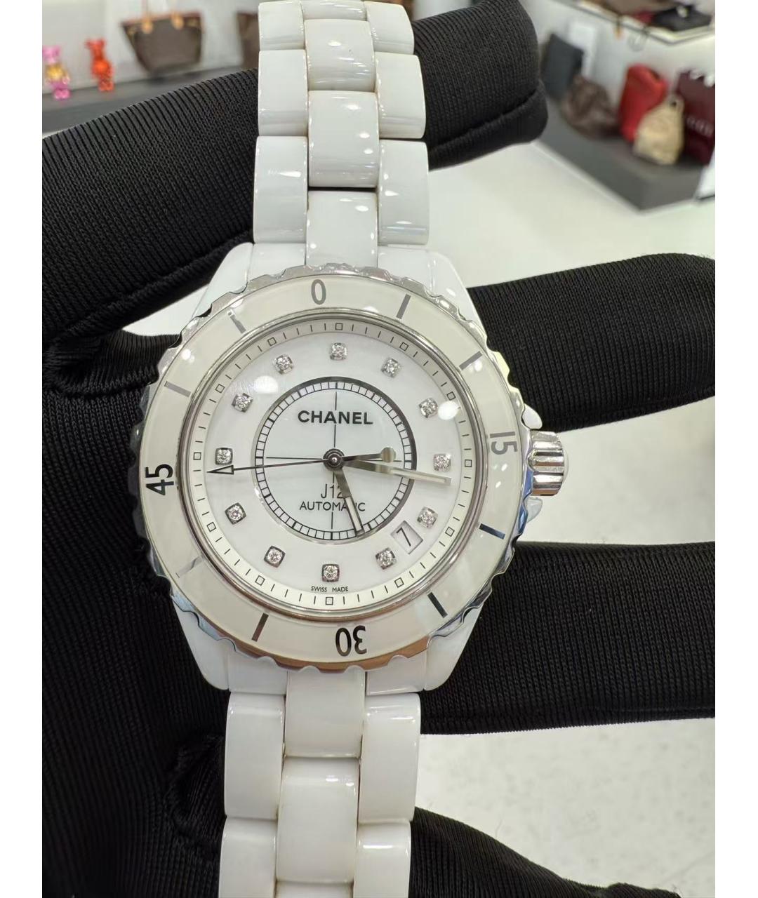 CHANEL Белые керамические часы, фото 2