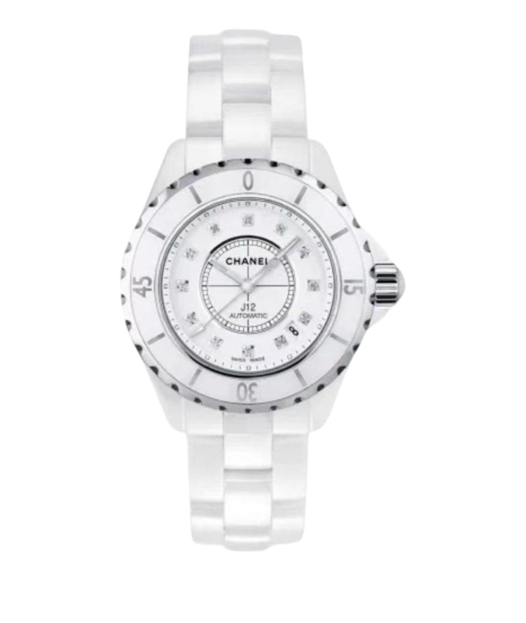 CHANEL Белые керамические часы, фото 1