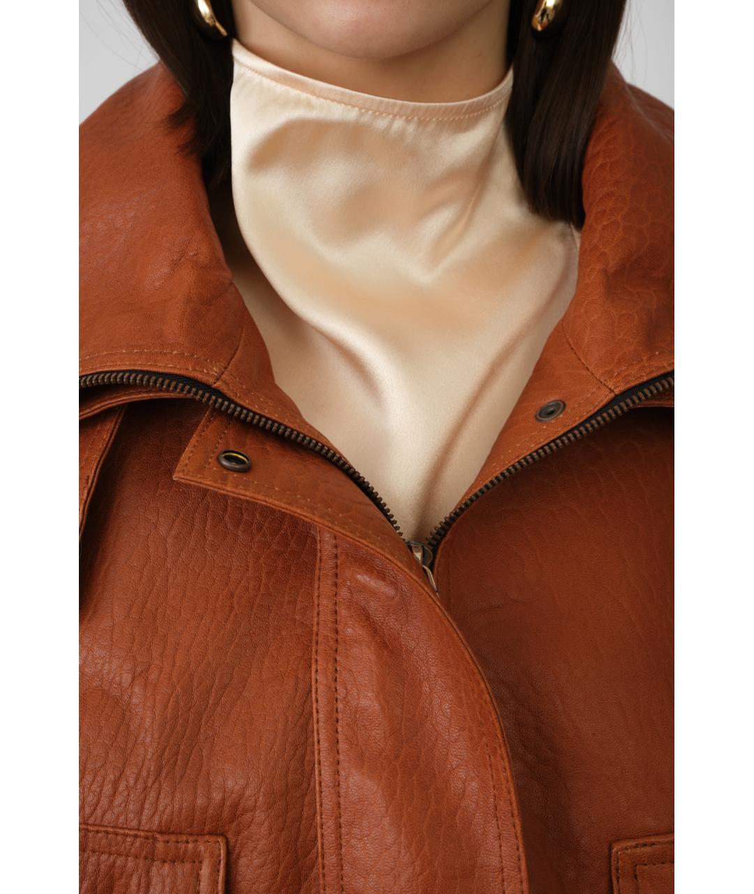 MAGDA BUTRYM Коричневая кожаная куртка, фото 2