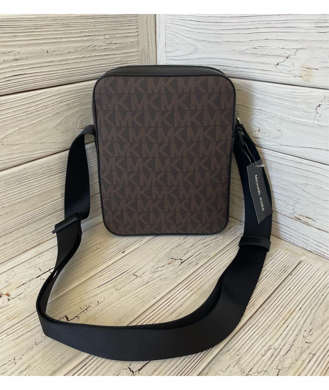 MICHAEL KORS Коричневая сумка на плечо из искусственной кожи, фото 4