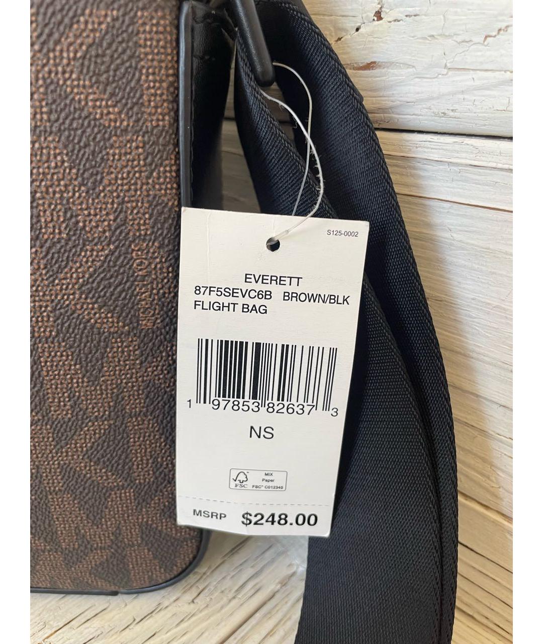 MICHAEL KORS Коричневая сумка на плечо из искусственной кожи, фото 6