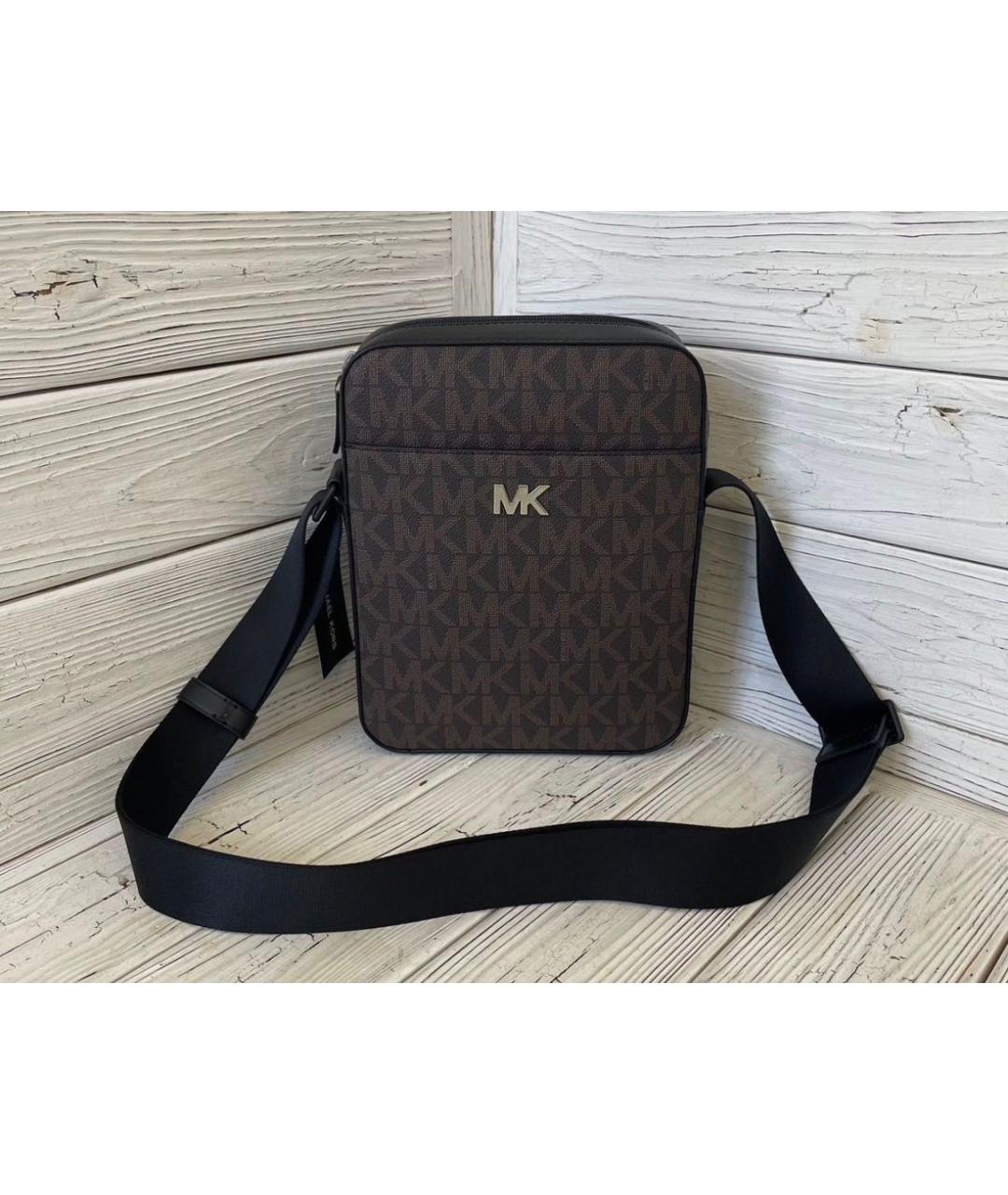 MICHAEL KORS Коричневая сумка на плечо из искусственной кожи, фото 8