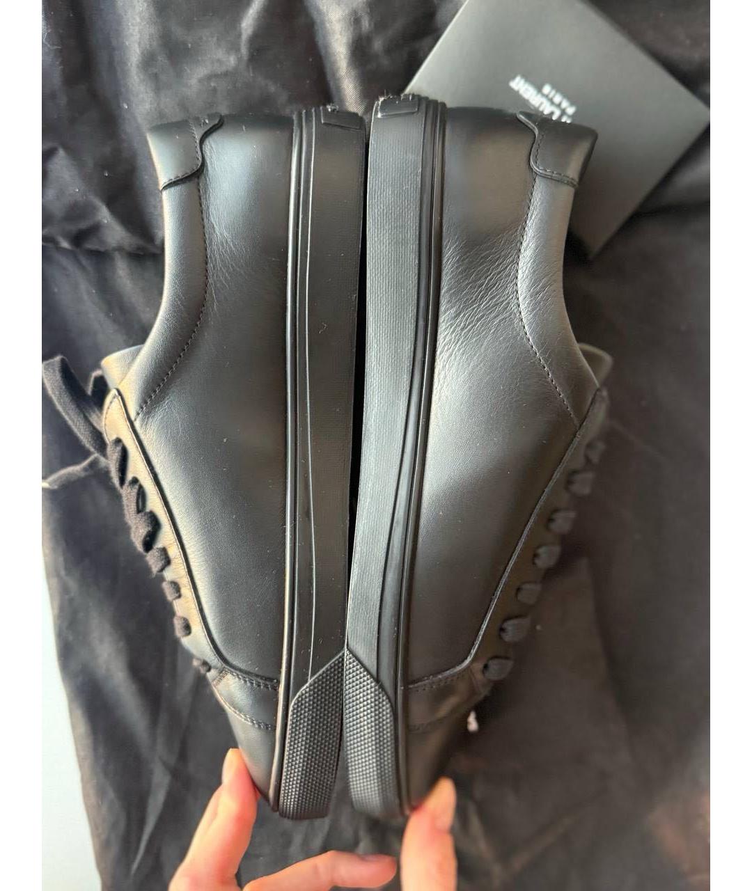 SAINT LAURENT Черные кожаные кроссовки, фото 5