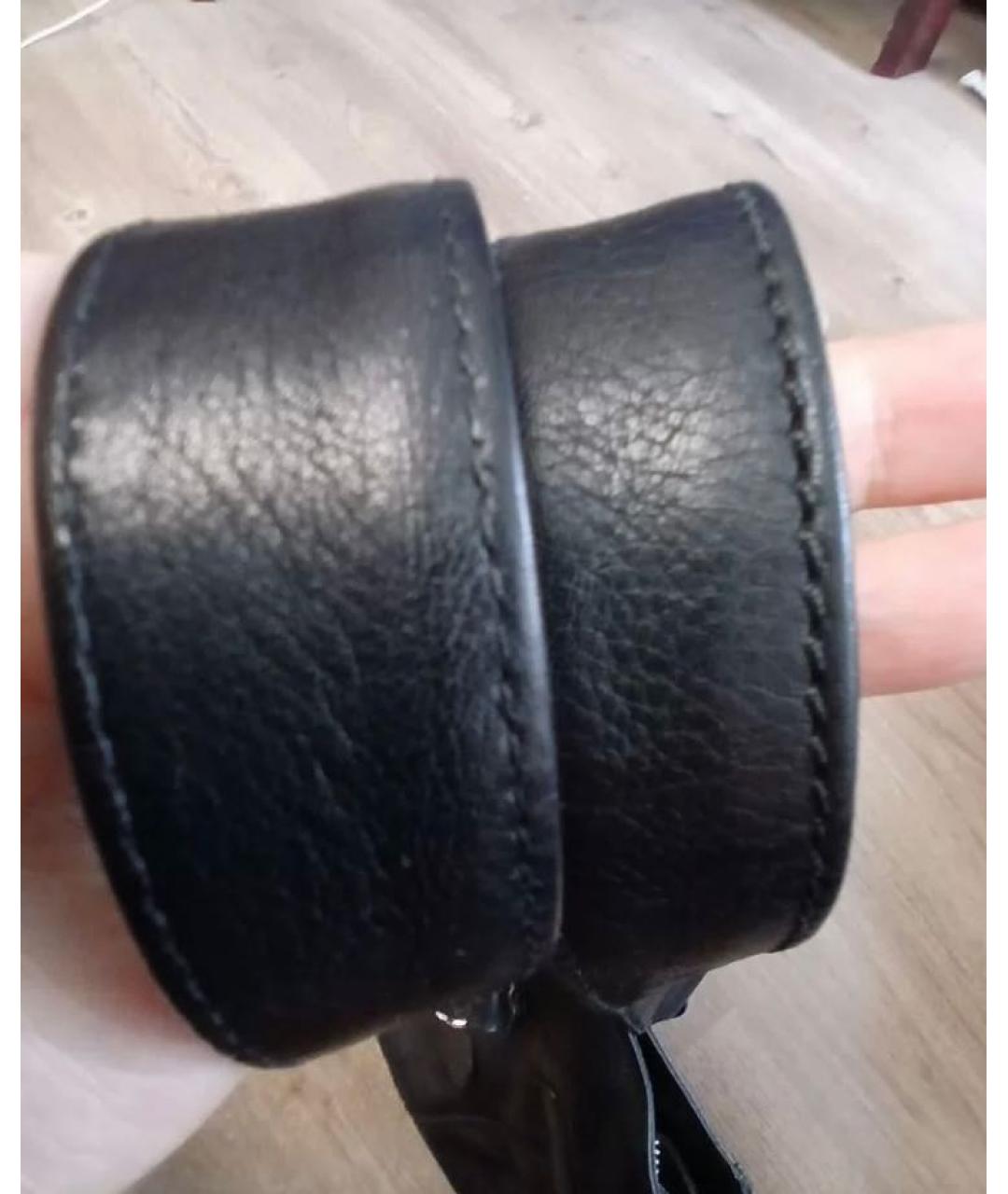 SONIA RYKIEL Черная кожаная сумка тоут, фото 8