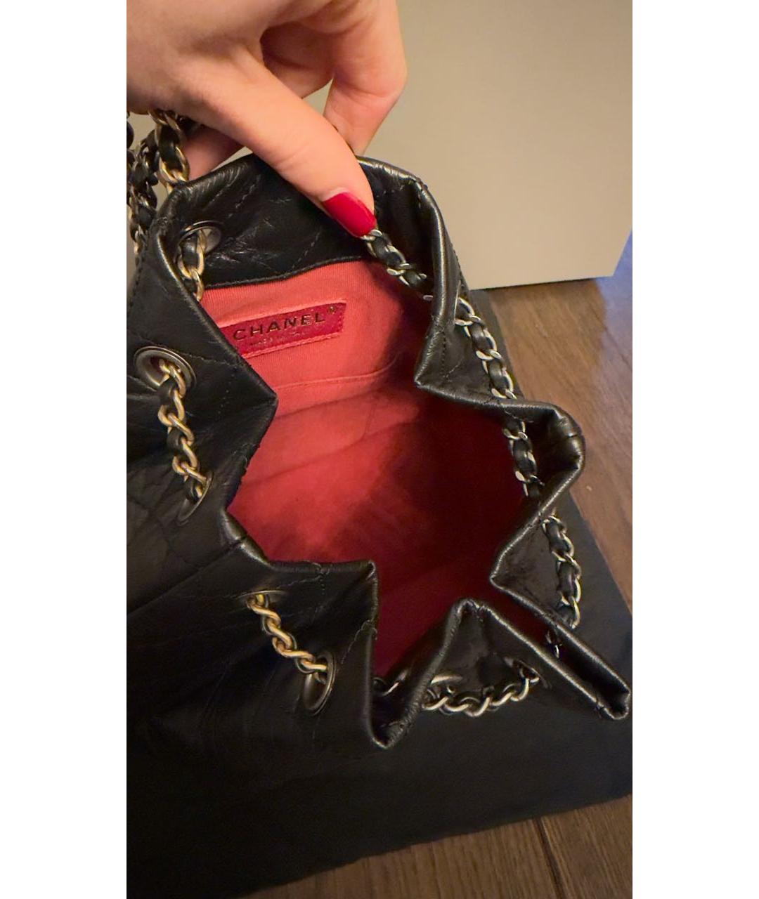 CHANEL Черный кожаный рюкзак, фото 4