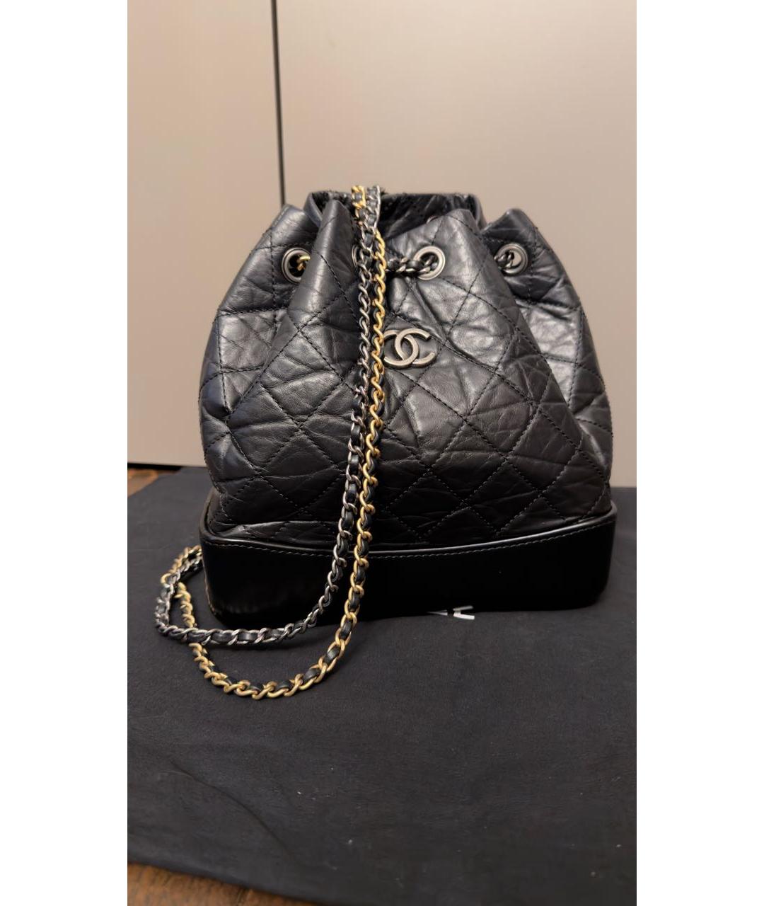 CHANEL Черный кожаный рюкзак, фото 5