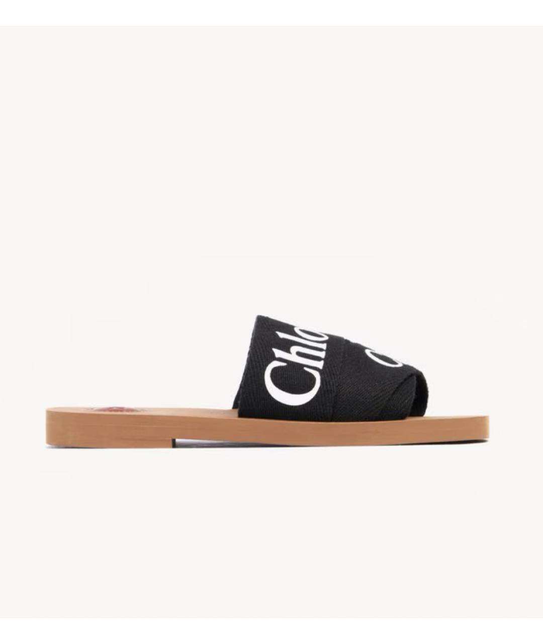 CHLOE Черные шлепанцы, фото 4