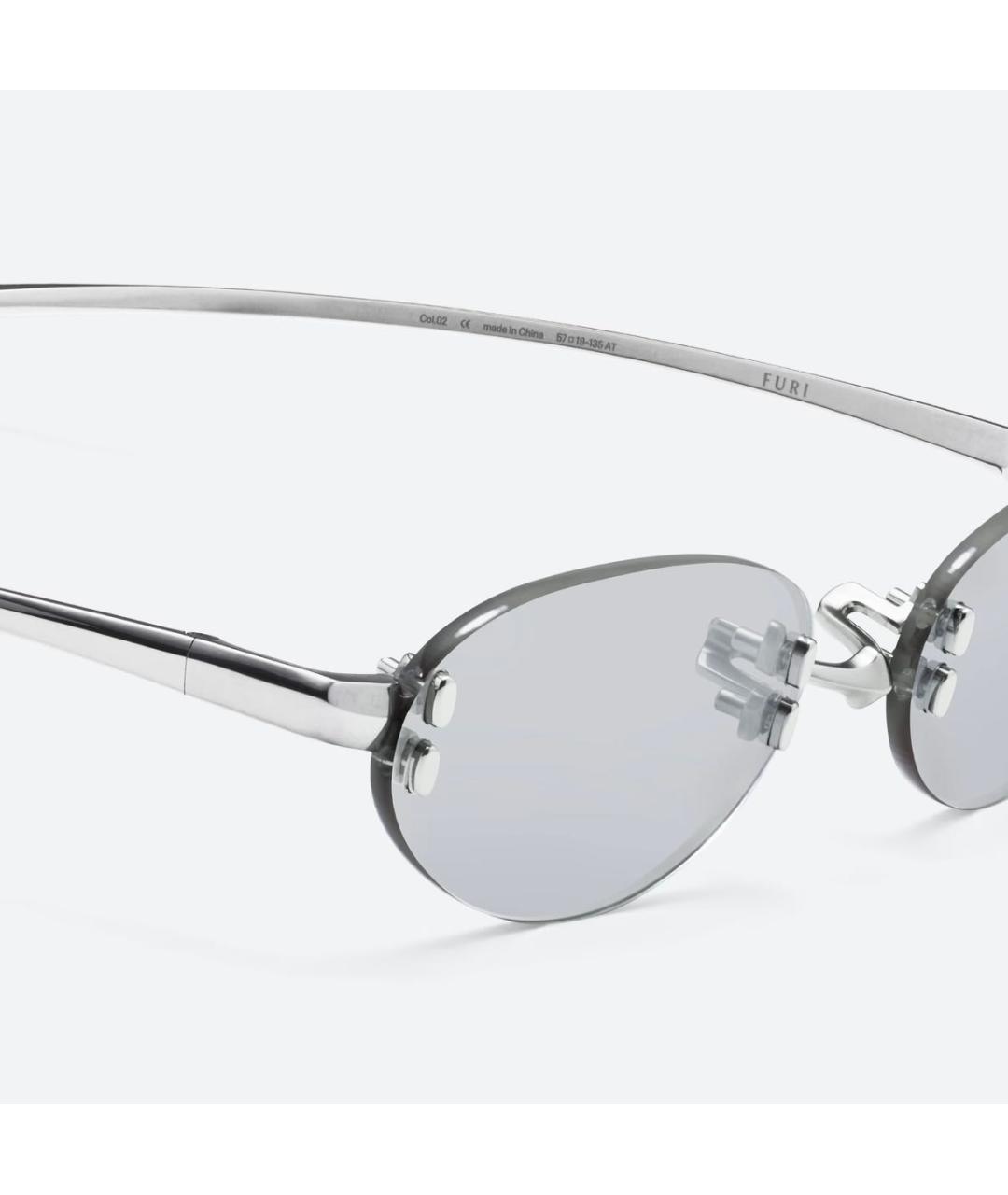 GENTLE MONSTER Серебряные металлические солнцезащитные очки, фото 6