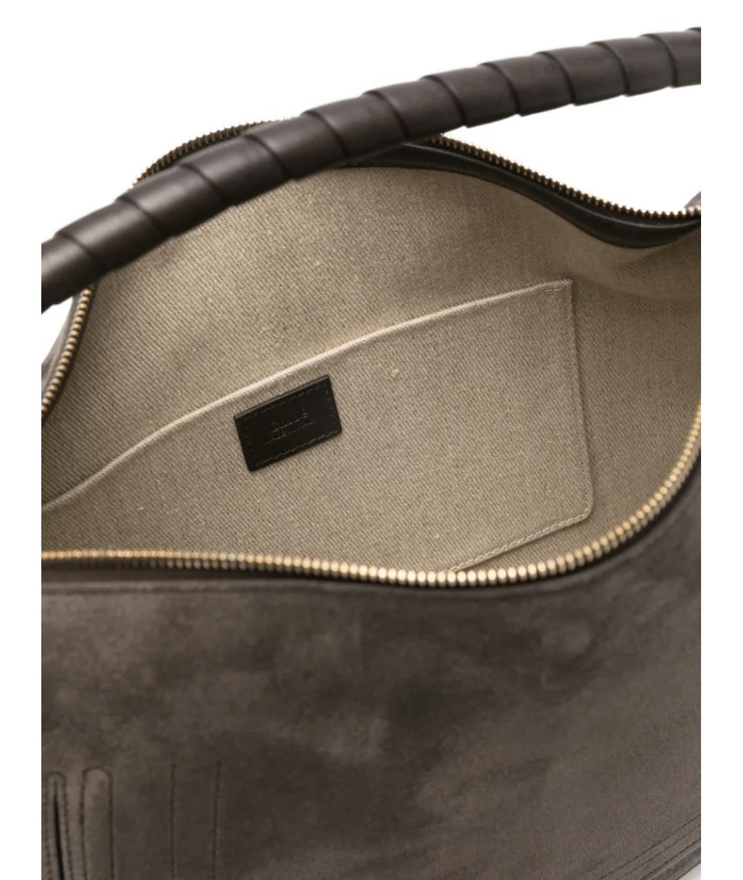 CHLOE Коричневая замшевая сумка через плечо, фото 5