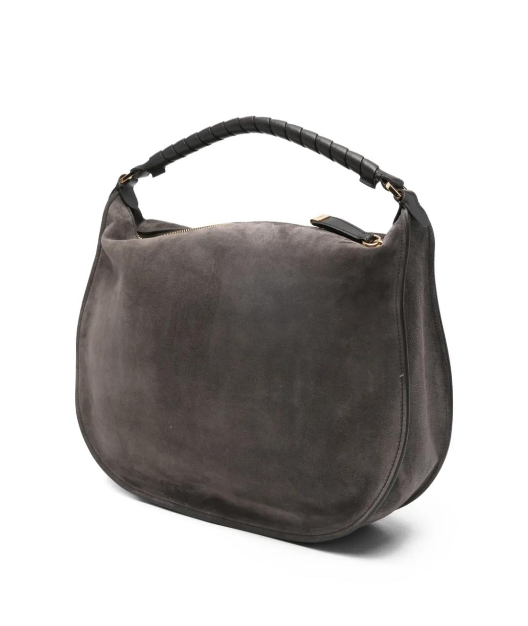 CHLOE Коричневая замшевая сумка через плечо, фото 3