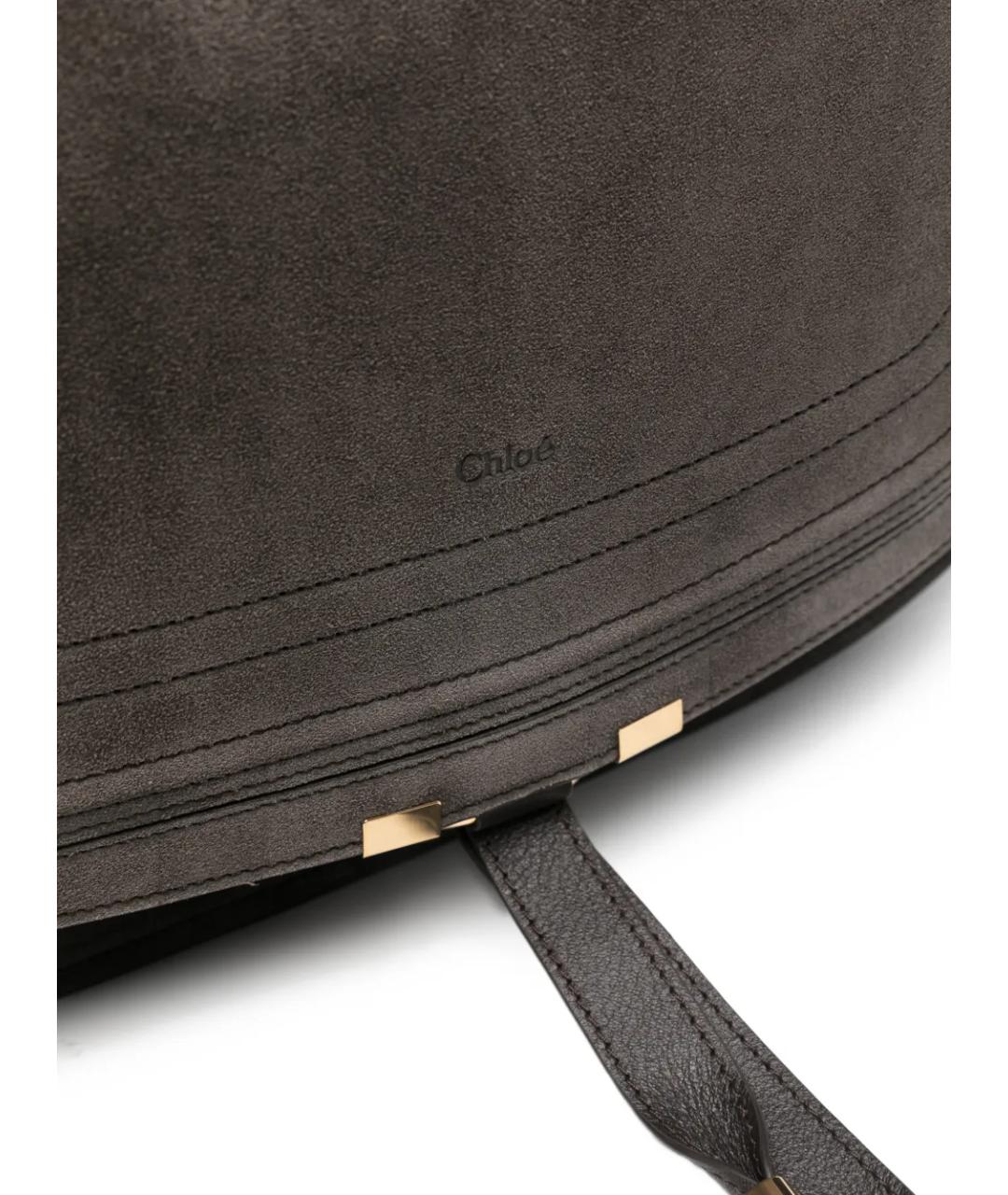 CHLOE Коричневая замшевая сумка через плечо, фото 4