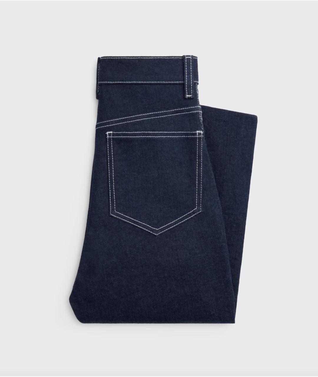 CELINE Темно-синие хлопковые джинсы слим, фото 2