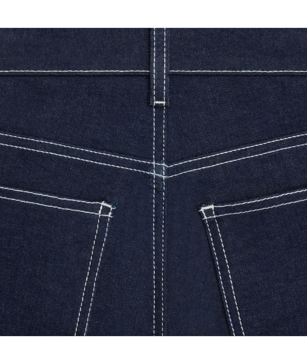 CELINE Темно-синие хлопковые джинсы слим, фото 3