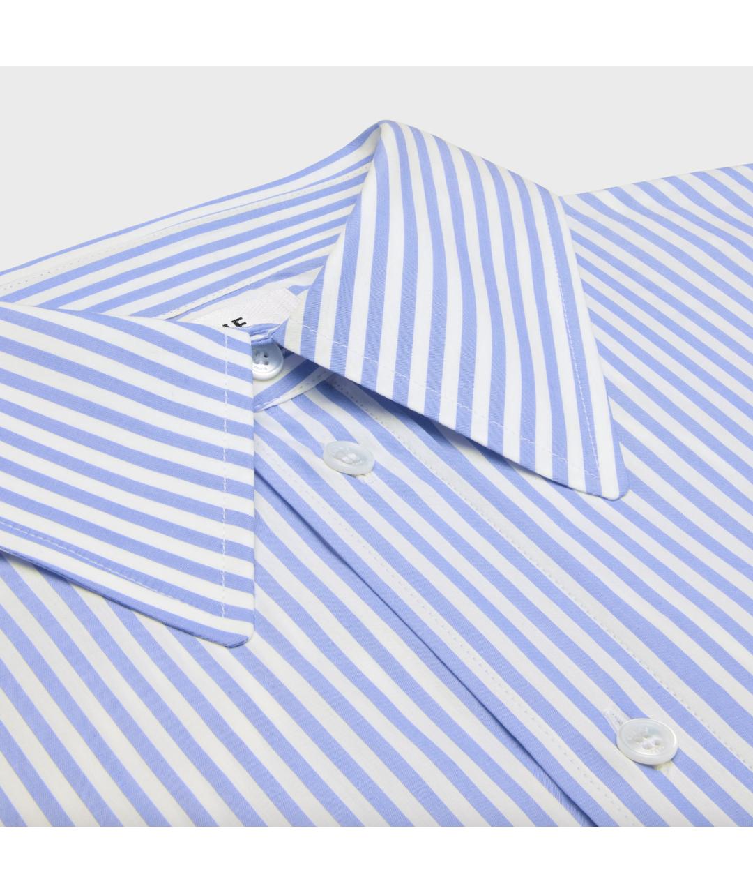 CELINE Голубая хлопковая рубашка, фото 3