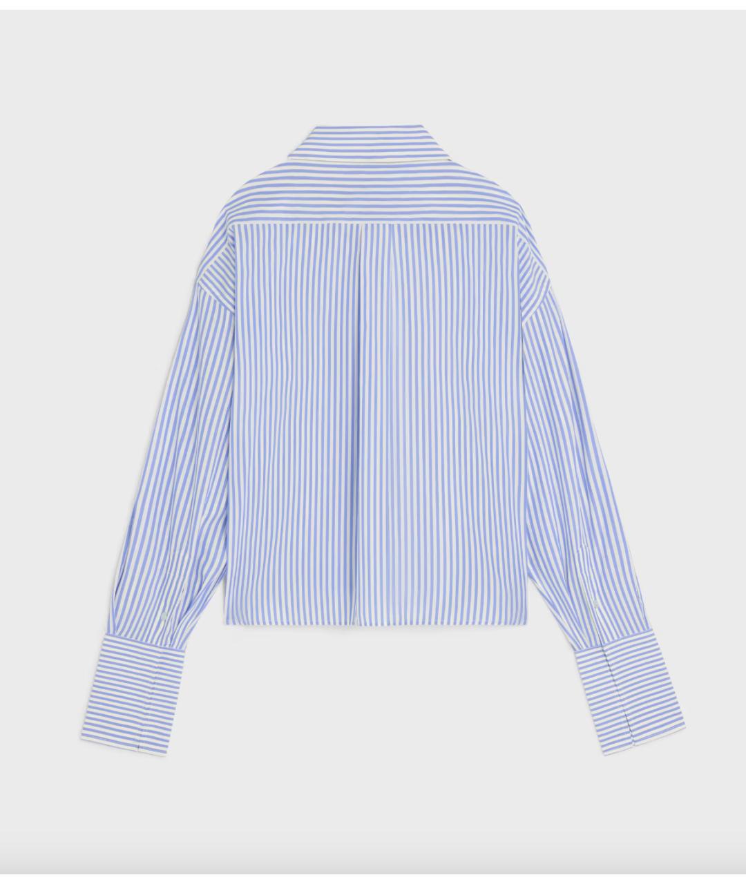 CELINE Голубая хлопковая рубашка, фото 2