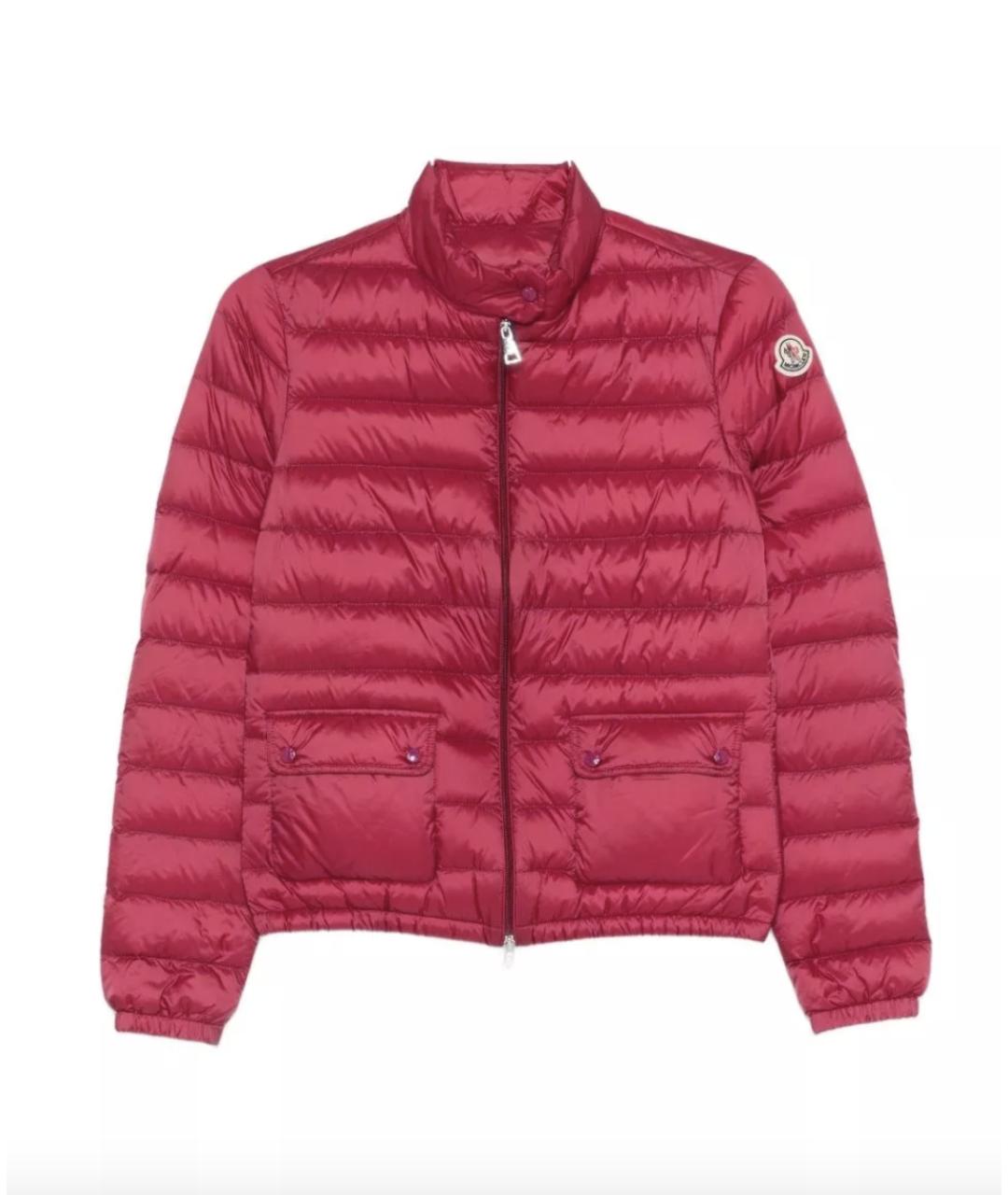 MONCLER Фуксия полиамидовый пуховик, фото 1