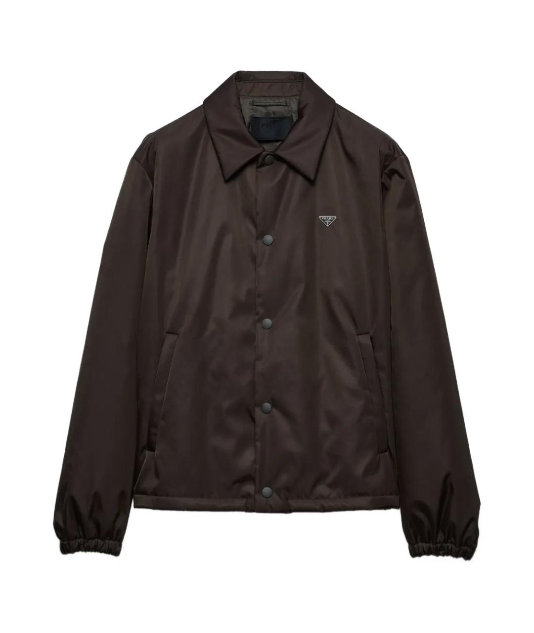 PRADA Зеленая полиамидовая куртка, фото 1