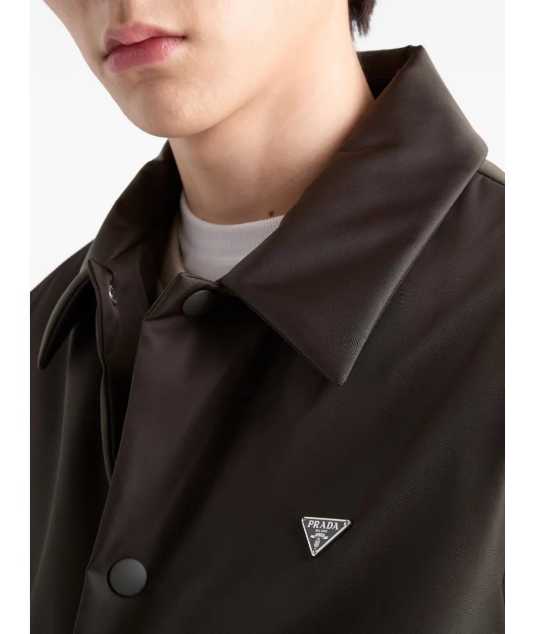 PRADA Зеленая полиамидовая куртка, фото 5