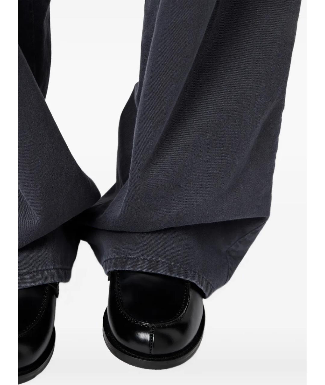 MIU MIU Антрацитовые хлопковые прямые джинсы, фото 6