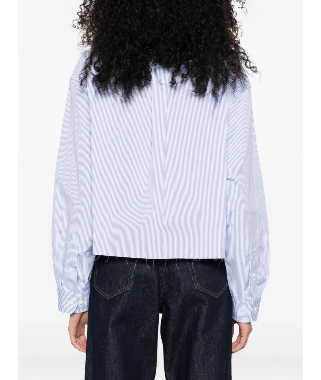 MIU MIU Голубая хлопковая рубашка, фото 4